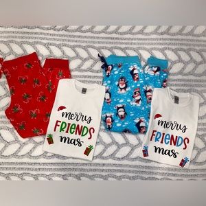 Personalized Merry Friendsgiving matching shirts for the holiday gathering ❤️💚